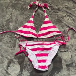 Striped Victoria’s Secret bathing suit